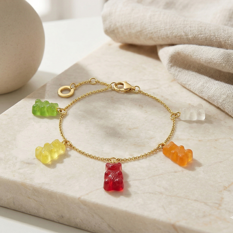 Gold Colour Thomas Sabo Haribo Goldbear Charm Bracelet
