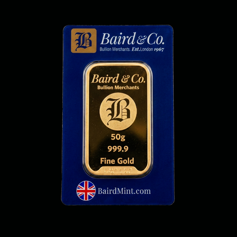 50g Minted Gold Bar