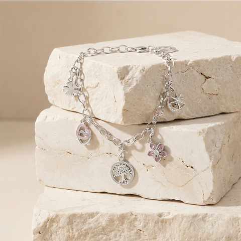 Silver Colour Thomas Sabo Bracelet with Charm Assortment